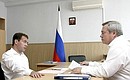 With Rostov Region Governor Vasily Golubev.