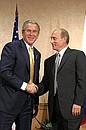 Meeting with U.S. President George W. Bush.