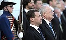 С Президентом Словакии Иваном Гашпаровичем во время официальной церемонии встречи. Фото РИА «Новости»