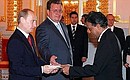 Mauritius\' Ambassador to Russia, Mahendr Dosia, presenting the letter of credential.