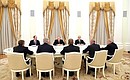 Meeting with former heads of Buryatia, Karelia, Perm Territory, Novgorod and Ryazan regions.