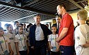 During a visit to National Children’s Sport and Health Centre in Sochi.