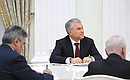 Speaker of the State Duma Vyacheslav Volodin at the meeting with leaders of the political parties represented in the State Duma. Photo: Maxim Blinov, RIA Novosti