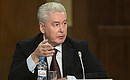 Moscow Mayor Sergei Sobyanin at a State Council Presidium meeting on road safety.