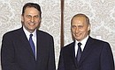 President Putin with Jacques Rogge, President of the International Olympic Committee.