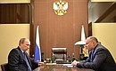 С президентом, председателем правления ГМК «Норильский никель» Владимиром Потаниным.