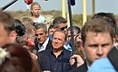 Touring the grounds of the Chersonesus Tavrichesky national preserve, Vladimir Putin and former Italian Prime Minister Silvio Berlusconi answer journalists’ questions.