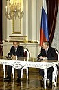 Пресс-конференция с Президентом Украины Леонидом Кучмой по окончании российско-украинских переговоров.