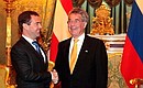 С Президентом Австрии Хайнцем Фишером.