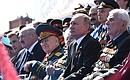 Президент России Владимир Путин на военном параде в ознаменование 75-й годовщины Победы в Великой Отечественной войне.