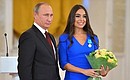 Presentation of Russian state decorations to foreign citizens. Leyla Aliyeva, vice president of the Heydar Aliyev Foundation and head of the foundation’s office in the Russian Federation, was awarded the Pushkin Medal.