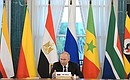 At the meeting with heads of delegations of African states. Photo: Eugeniy Biyatov, RIA Novosti
