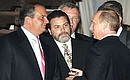 Before the Russian-Greek talks. With Greek Prime Minister Kostas Karamanlis.