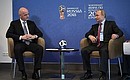 Meeting with FIFA President Gianni Infantino.