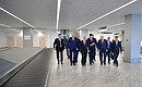 Visit to new Khrabrovo Airport terminal. Photo: RIA Novosti