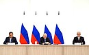 В ходе заседания Военно-промышленной комиссии. Фото: Максим Блинов, РИА «Новости»