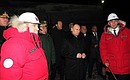 Visiting the Admiralty Shipyards. With President of the United Shipbuilding Corporation Alexey Rakhmanov, left, Minister of Defence Sergei Shoigu, and Director-General of Admiralty Shipyard Alexander Buzakov, right.