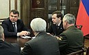 Meeting with senior Defence Ministry officials and military district commanders.