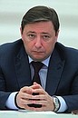 At the meeting on the implementation of presidential executive orders of May 7, 2012. Deputy Prime Minister — Presidential Plenipotentiary Envoy to the North Caucasus Federal District Alexander Khloponin.