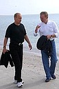 President Putin with Ukrainian President Leonid Kuchma.