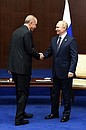 С Президентом Турции Реджепом Тайипом Эрдоганом. Фото: Вячеслав Прокофьев, ТАСС