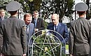 President Putin laying a wreath at the Monument to the Unknown Hero who died defending the Dnieper hydroelectric plant during the Great Patriotic War.