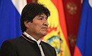 Following Russian-Bolivian talks. President of the Plurinational State of Bolivia Evo Morales.