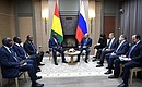 Встреча с Президентом Гвинейской Республики, действующим Председателем Африканского союза Альфой Конде.