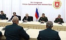 Meeting with service members at the 201st Gatchina Twice-Red Banner Military Base.