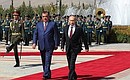 Official welcoming ceremony.With President of Tajikistan Emomali Rahmon.