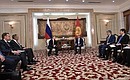 Беседа с Президентом Киргизии Алмазбеком Атамбаевым.