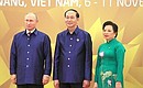 Photo ceremony of APEC economic leaders. With President of Vietnam Tran Dai Quang and his wife, Nguyen Thi Hien.