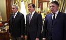 From left: Alexander Yakushev, Valery Kamensky and Alexei Kasatonov at the ceremony for presenting state decorations.