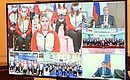 Participants in the meeting with the Russian Paralympic team (via videoconference).