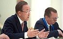 Meeting with UN Secretary-General Ban Ki-moon. Photo: may9.ru