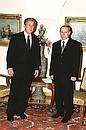 President Putin with U.S. President George Bush.