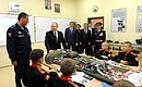 Во время посещения Тульского суворовского военного училища.