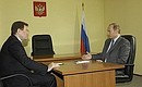 Встреча с полномочным представителем Президента в Южном федеральном округе Владимиром Яковлевым.