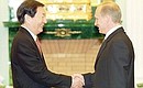 President Vladimir Putin with Zhu Rongji, Chinese State Council Prime Minister.