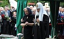 Funeral of Yevgeny Primakov. Yevgeny Primakov’s widow, Irina, and Patriarch Kirill of Moscow and All Russia.