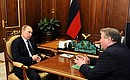 During the meeting with Head of the Republic of Mordovia Vladimir Volkov.