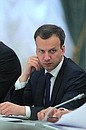 At the meeting on the implementation of presidential executive orders of May 7, 2012. Deputy Prime Minister Arkady Dvorkovich.
