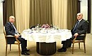 Рабочий завтрак с Президентом Абхазии Асланом Бжанией.
