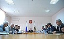Meeting on disaster relief following the July 7 floods in Krasnodar Territory.