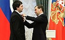 With 2011 President’s Prize for young cultural professionals laureate Arseny Chakrygin.