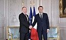 With President of the French Republic Emmanuel Macron.