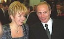 С Людмилой Путиной на торжественном приеме по случаю вступления в должность Президента России.
