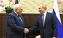 With President of Palestine Mahmoud Abbas. Photo by Rossiya Segodnya