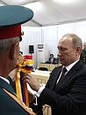 Vladimir Putin presented the Order of Zhukov to the 201st Gatchina Twice-Red Banner Military Base.