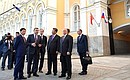 Vladimir Putin and Xi Jinping attended the presentation of an investment project already implemented – an automobile plant built in the Tula Region. With Governor of Tula Region Alexei Dyumin (centre).